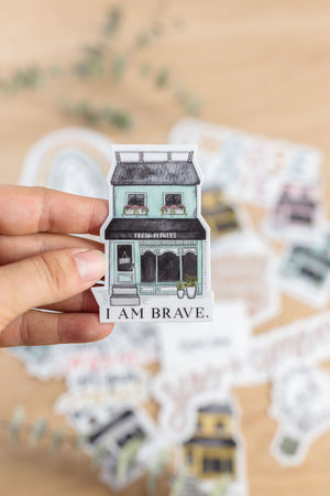 I AM BRAVE · Sticker · Flower Shop Series - Damrell Designs