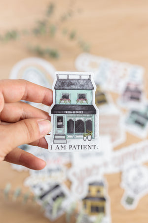 I AM PATIENT · Sticker · Flower Shop Series - Damrell Designs